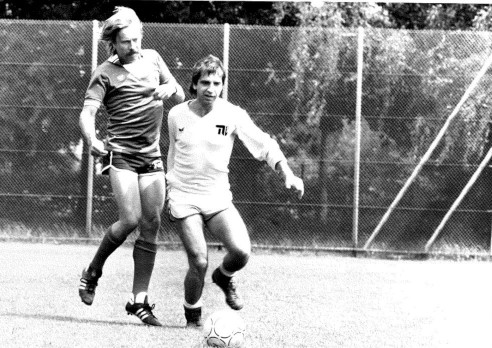 Fußballtraining der Mannschaft um Dieter Heckelmann