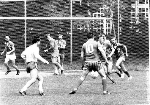 Fußballtraining der Mannschaft um Dieter Heckelmann