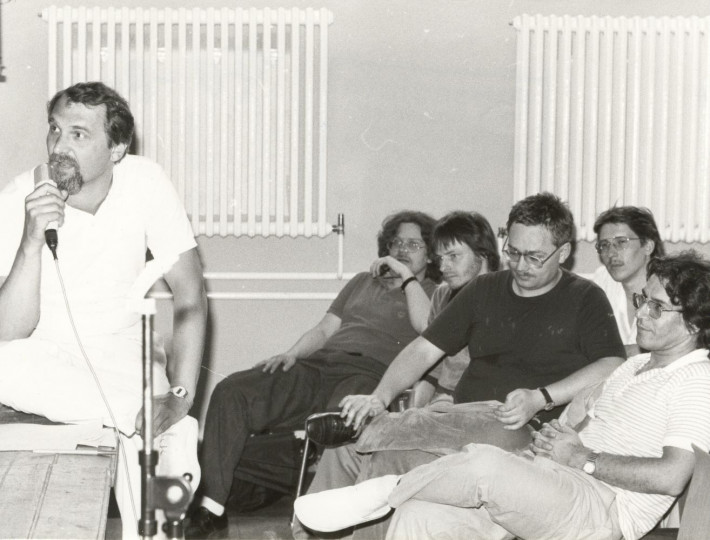 Peter Lange wahrscheinlich im Studentenparlament