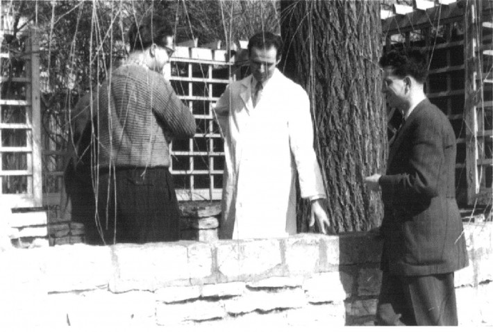 Wissenschaftler am Meteorologischen Institut der HU am Müggelsee, 1956