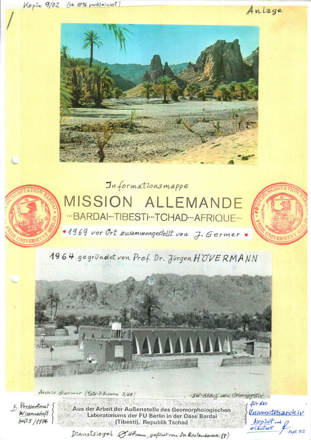 Broschüre über Bardai